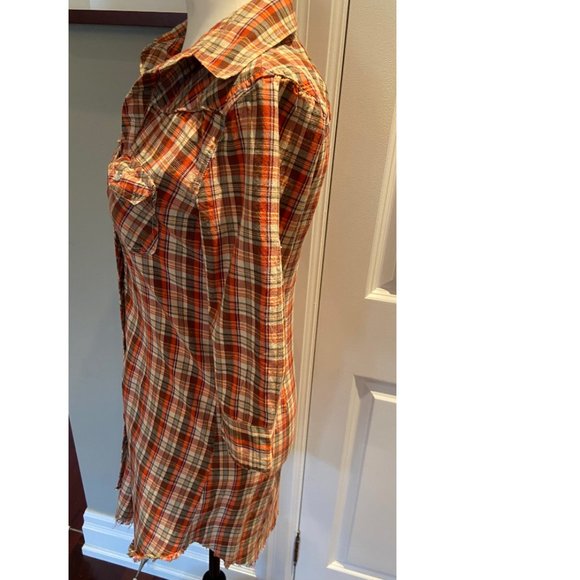 Fun & Flint Orange Plaid Mini Dress (XS) - Picture 5 of 7